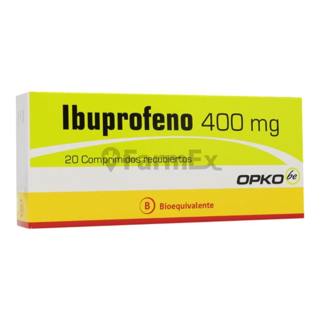 Ibuprofeno 400 mg x 20 comprimidos Farmex-Pluxee-Persistente